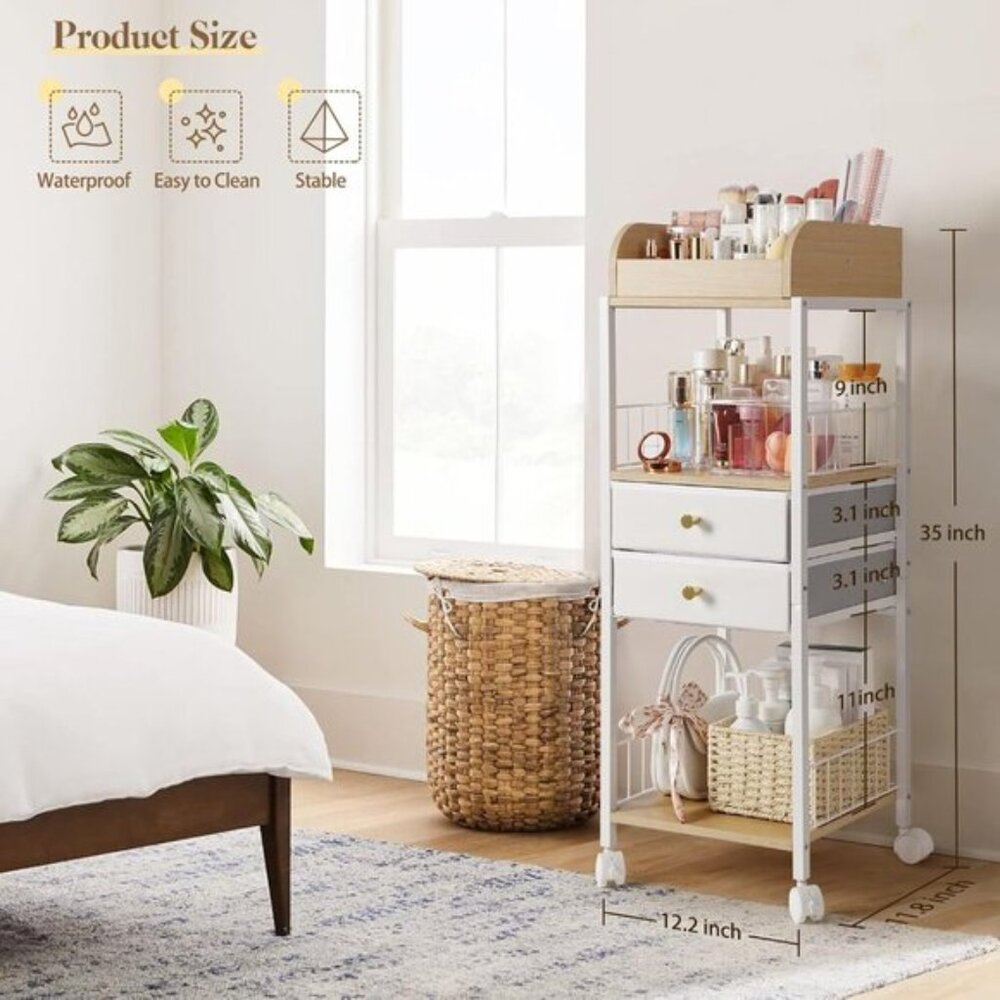 New Floor Makeup Organizer, Skincare Storage with Drawers for Vanity & Perfume - Picture 2 of 9
